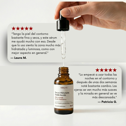 Sérum Antiojeras y Bolsas – Ácido Hialurónico + Niacinamida
